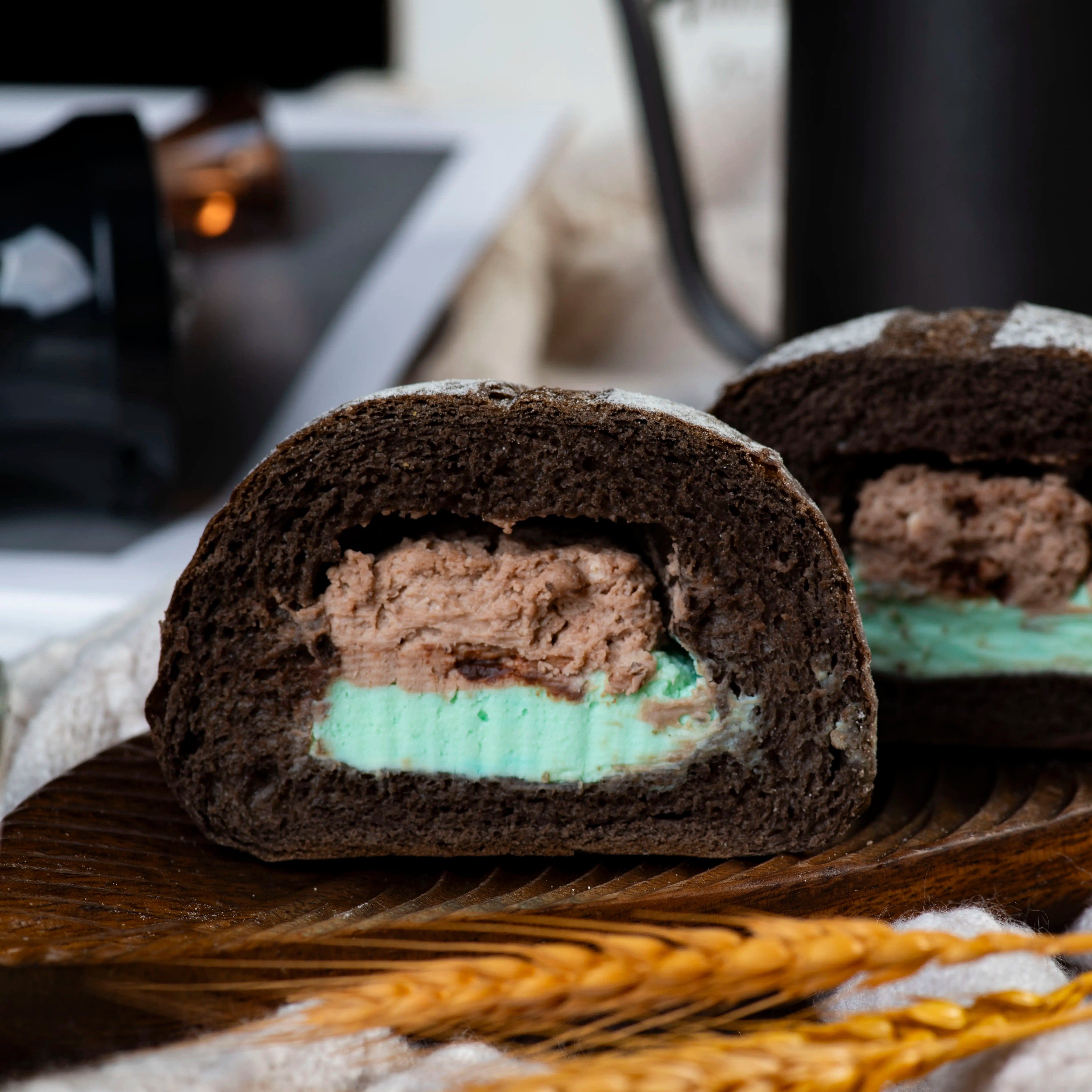 焙叔的店薄荷白桃桂花奶酪软欧包乳酪甜品下午茶轻食代餐网红零食