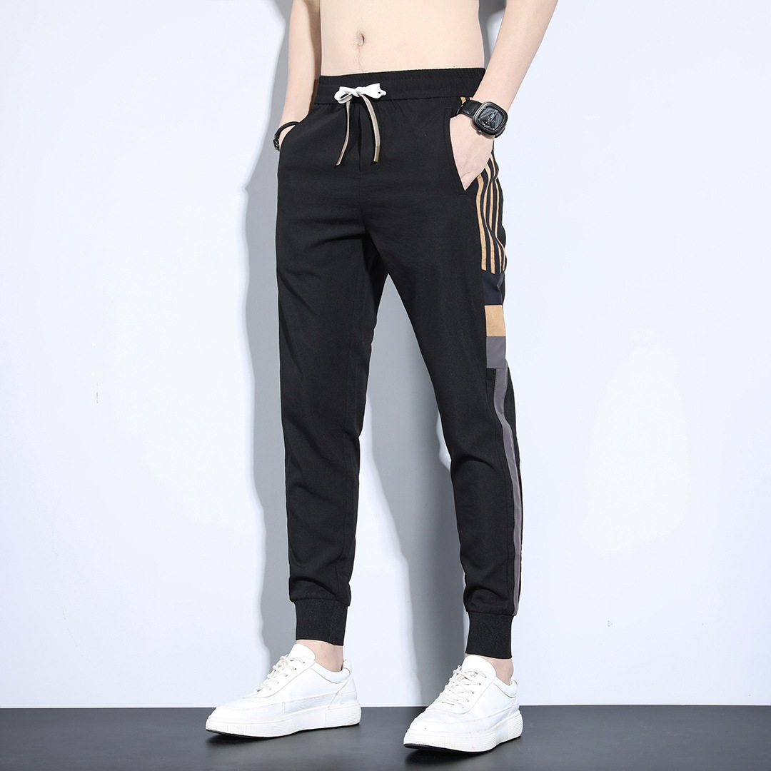 男士新款春秋季运动修身柔软舒适休闲时尚百搭潮流宽松抽绳束脚裤