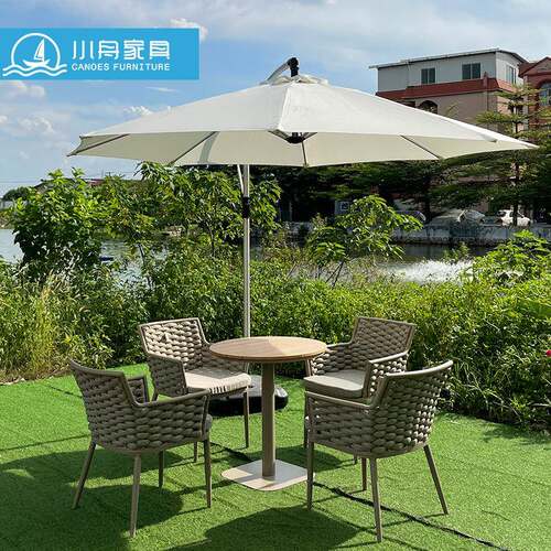 户外桌椅天台室外休闲绳编椅子庭院阳台露台花园防水防晒藤椅组合