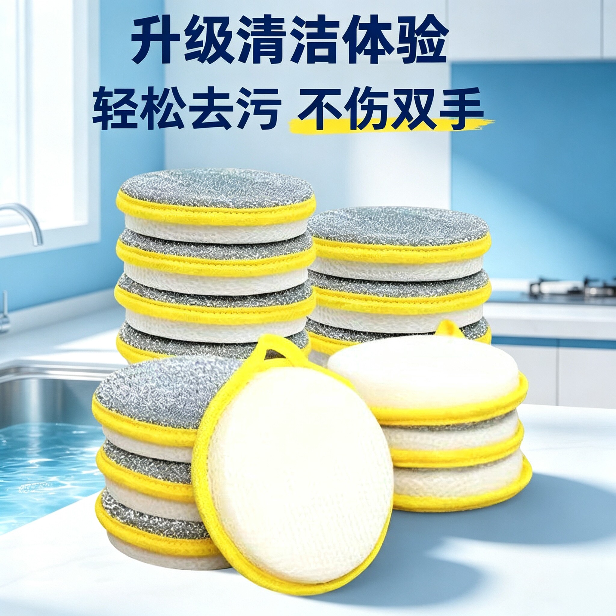 厨房海绵洗碗布不伤锅具