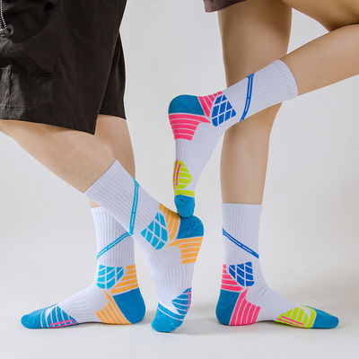 宝图曼运动袜子男款专业跑步健身跳绳篮球袜女款小腿袜马拉松保暖