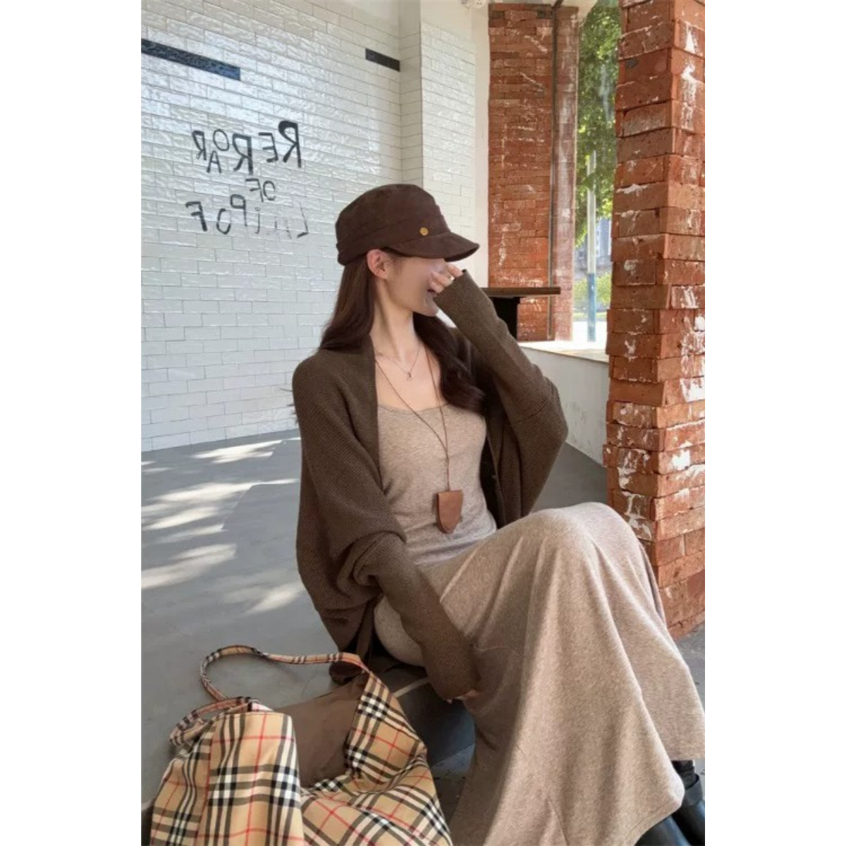 春秋新款蝙蝠袖针织开衫毛衣女外套韩版宽松显瘦慵懒风外搭上衣