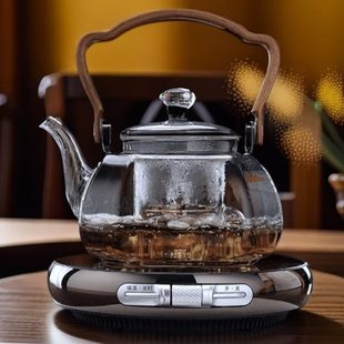 泡茶壶 围炉煮茶玻璃煮茶壶电陶炉煮茶器全套功夫茶具家用烧水套装