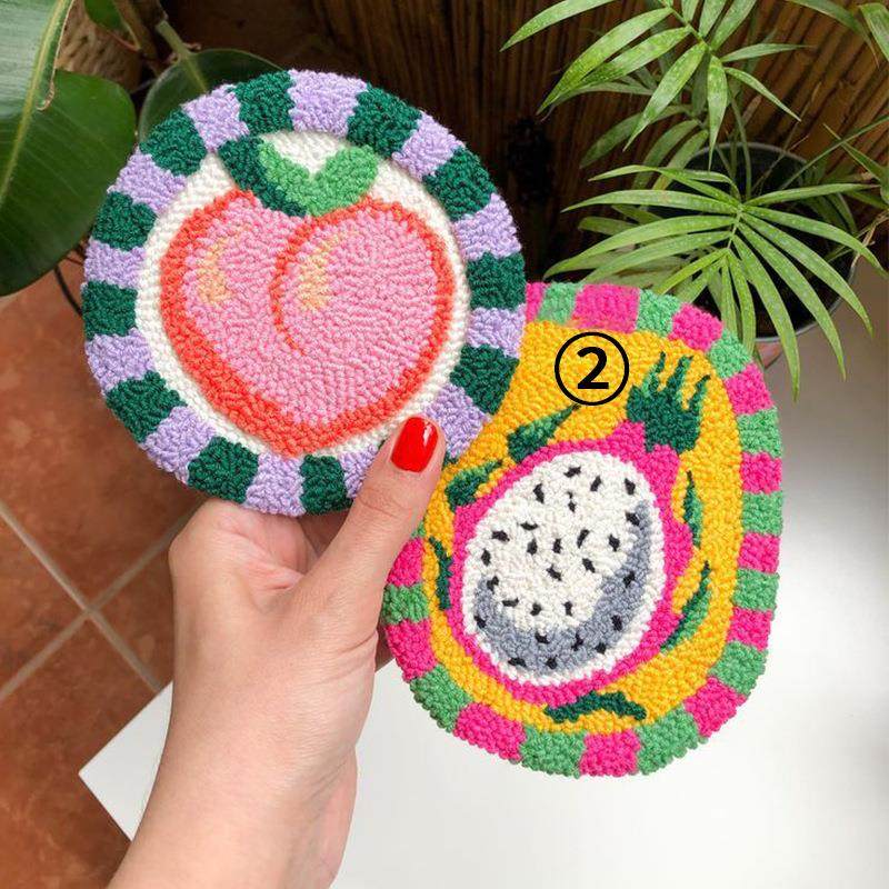 轻奢戳戳乐手工diy材料包 送女友礼物初学者戳戳绣猫咪大杯垫毛线