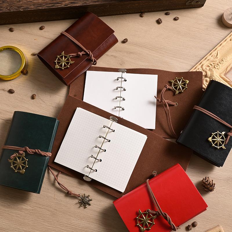 现货迷你皮质a8活页本可替换内页m5手帐本活页随身小巧口袋本