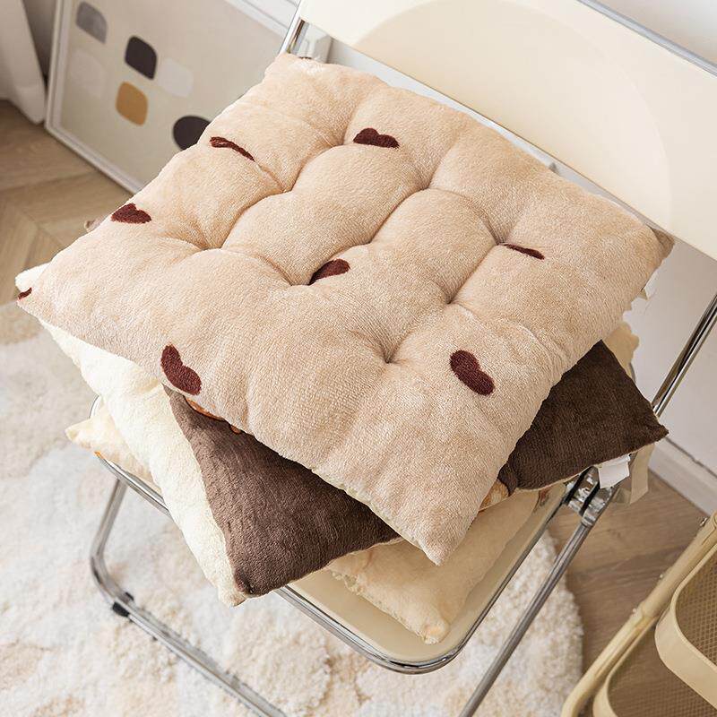 毛绒椅子垫简约加厚冬季办公室久坐学生教室宿舍屁垫家用餐椅坐垫