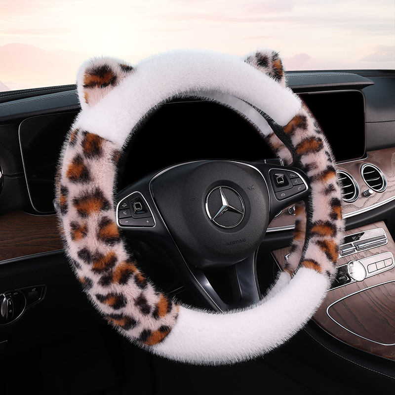 卡通男女款冬季毛绒方向盘套