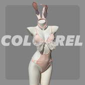 连体衣夜用床上性感qq内衣 性感内衣兔子套装 ColorREL 甜兔女郎