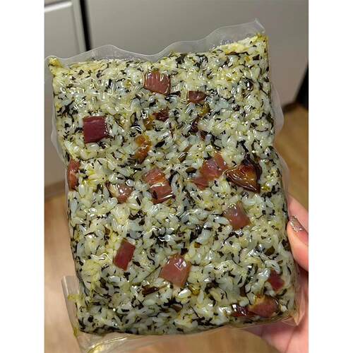 贵州社饭腊肉野菜糯米饭铜仁社饭农家腊肉速食米饭香肠方便饭