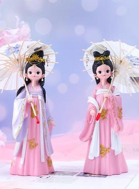 汉服古装女孩颜如玉系列古风少女心房间家居布置梳妆台装饰摆件