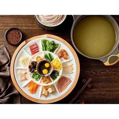 密胺火锅盘子餐具云南过桥米线多格拼盘十格菜盘分格盘