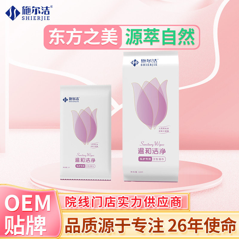 私护湿巾小包随身装10片包情侣酒店痔疮私处抑菌卫生湿纸工厂批发