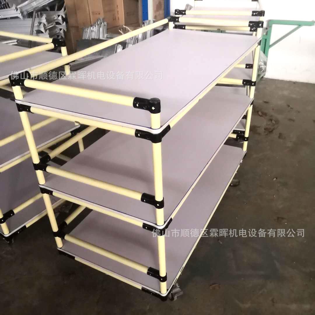 线棒生产线精益管手推车pvc胶皮精益管周转车线棒多层物料车