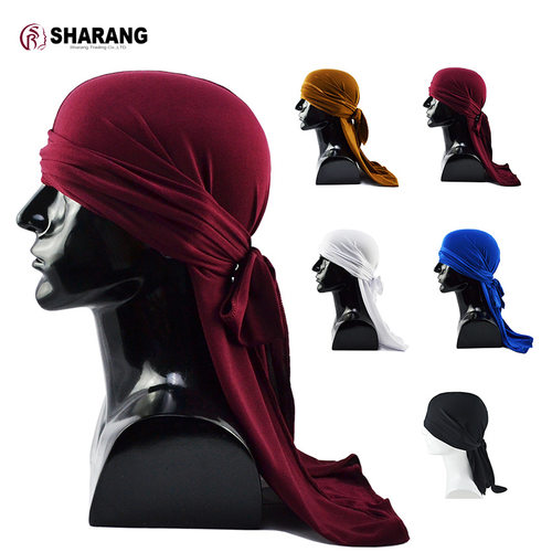 沙瓤官方 街舞头巾四面弹力系带丝滑长尾帽 Spandex  Durag