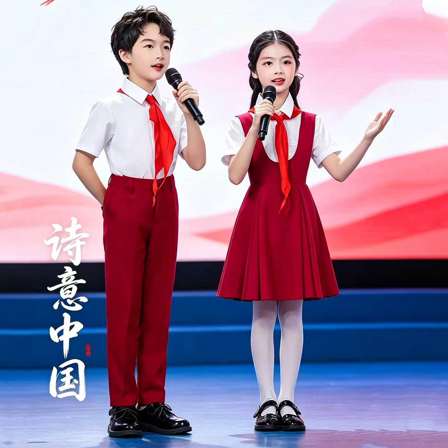 十一儿童中国风红色爱国演讲比赛