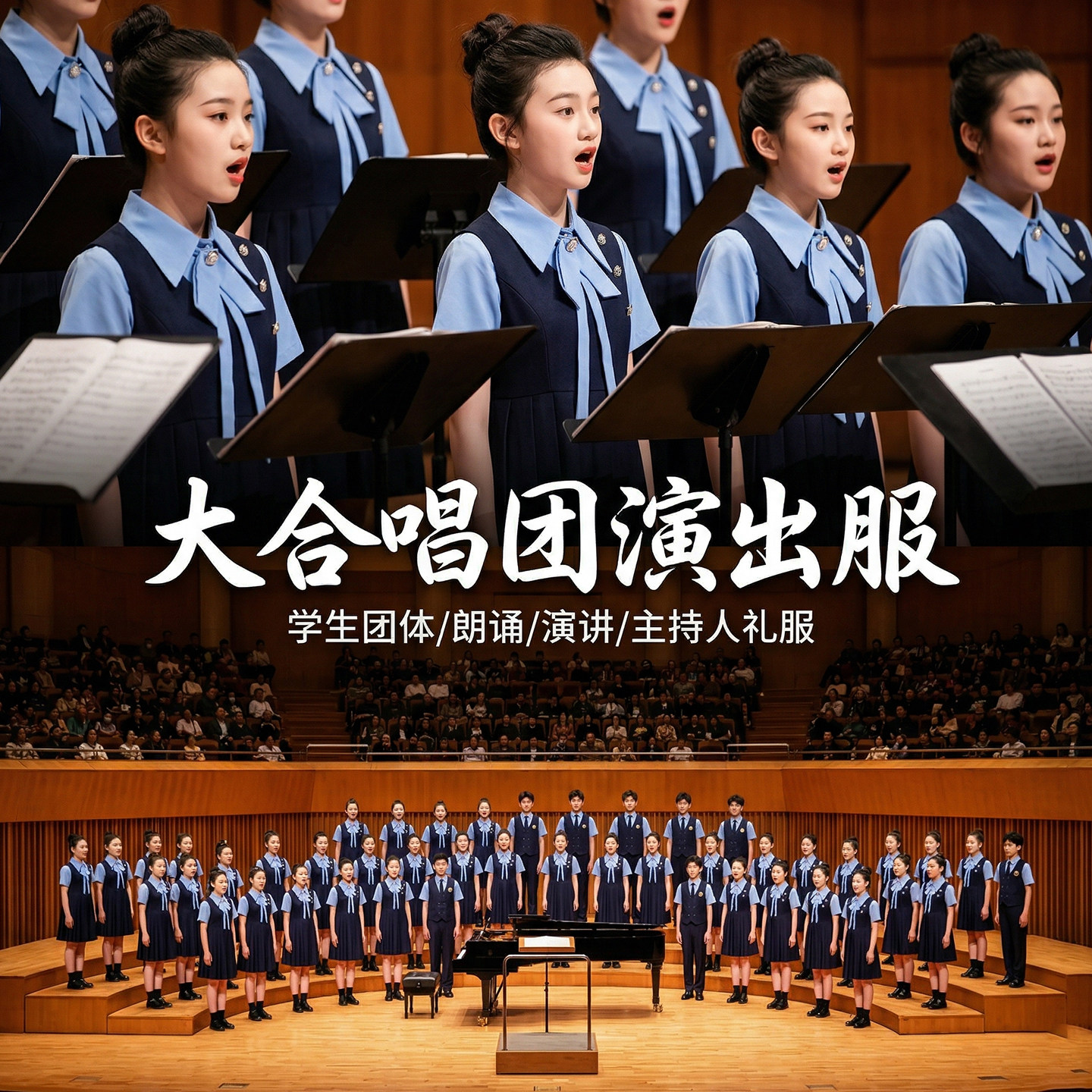 国庆儿童合唱朗诵演讲比赛演出服