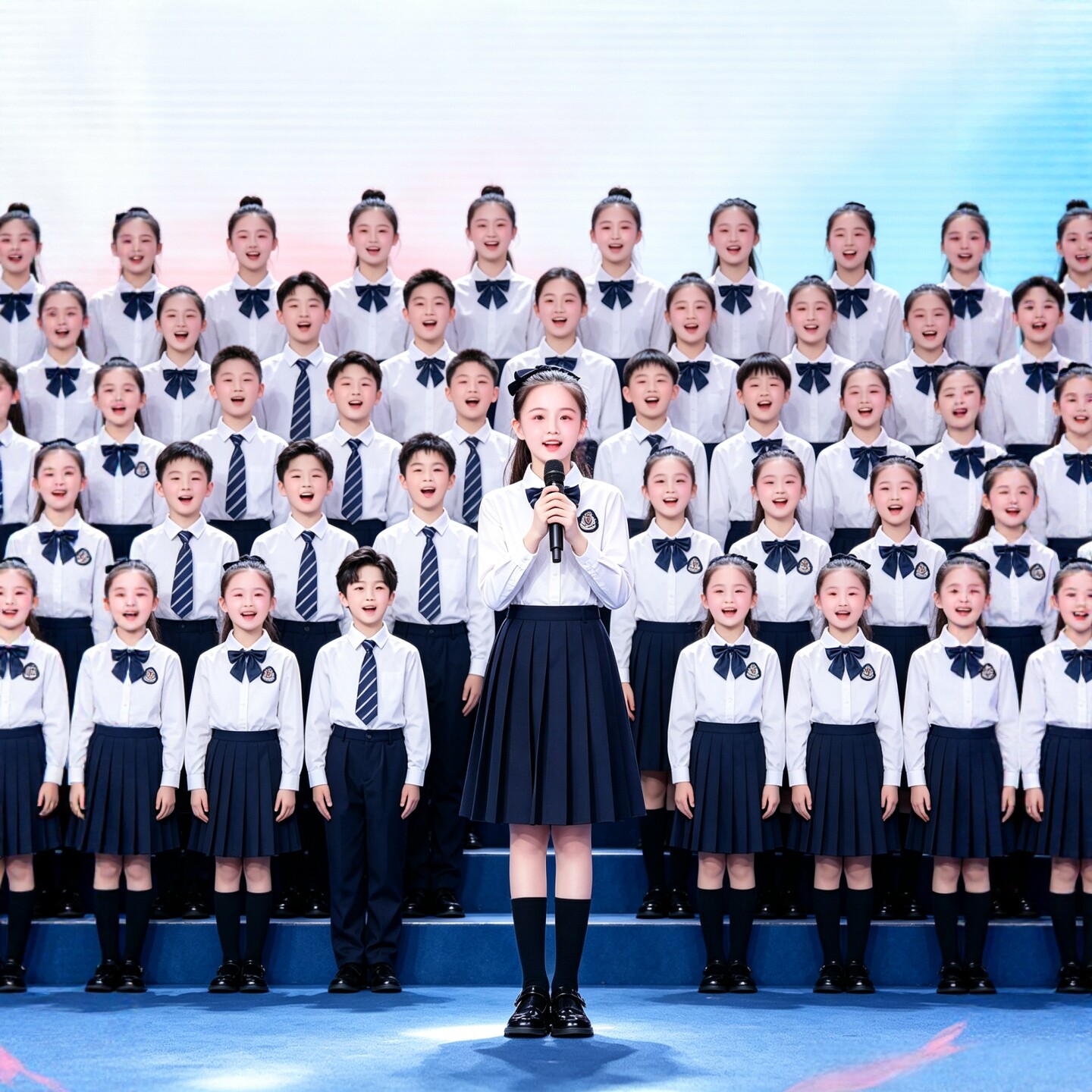 国庆中小学生大合唱团朗诵演出服