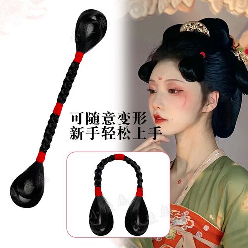 儿童汉服假发包一体式发型发箍古风女童古装发髻发饰可爱头饰古风