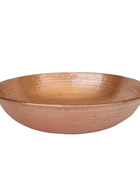 纯手工加厚纯铜锅铜炒锅紫铜双耳炒菜锅红铜锅铜餐具炒菜锅