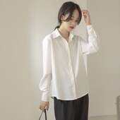 白色衬衫 2024春装 轻熟法式 女高级感衬衣女大学生面试职业气质上衣