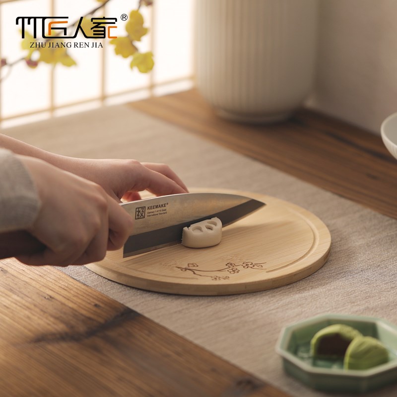 新中式菜板砧板竹切菜板家用厨房案板隔热垫切水果小粘板碗垫杯垫