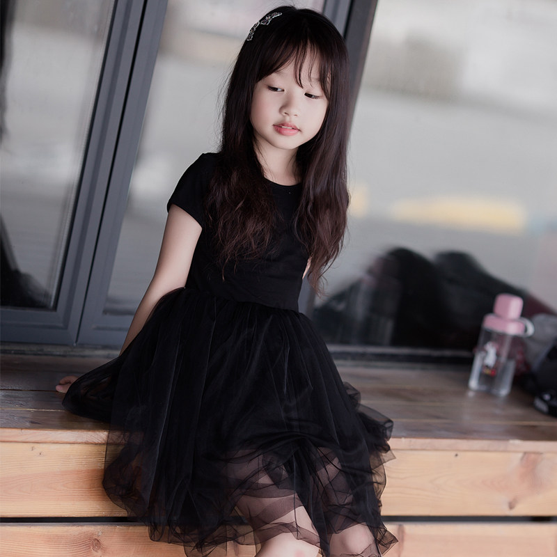 女童礼服裙夏季洋气欧美童装黑色晚装宴会网纱裙中大童公主连衣裙,童装/婴儿装/亲子装,连衣裙,淘宝优惠券,粉丝福利购,淘宝优惠卷