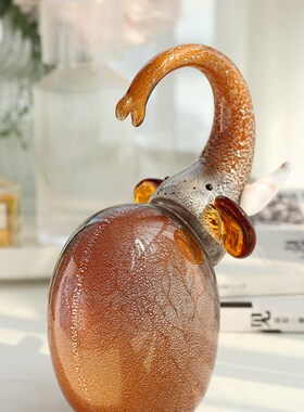 意器 琉璃摆件大象客厅样板间酒店软装酒柜玄关装饰书房吉祥招财