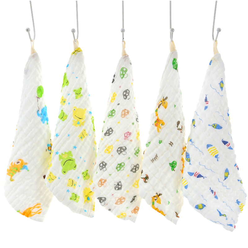 纯棉婴儿纱布口水巾宝宝纯棉小方巾毛巾新生儿洗脸巾儿童手帕手绢