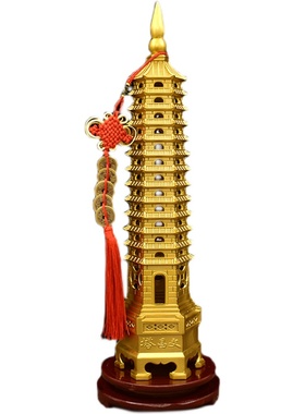 文昌塔纯铜摆件九层十三层13层男孩女孩学生金榜题名客厅桌面书桌