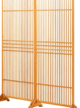 家用屏风隔断栏栅格入户玄关客厅进门新中式楠竹实木轻奢创意日式