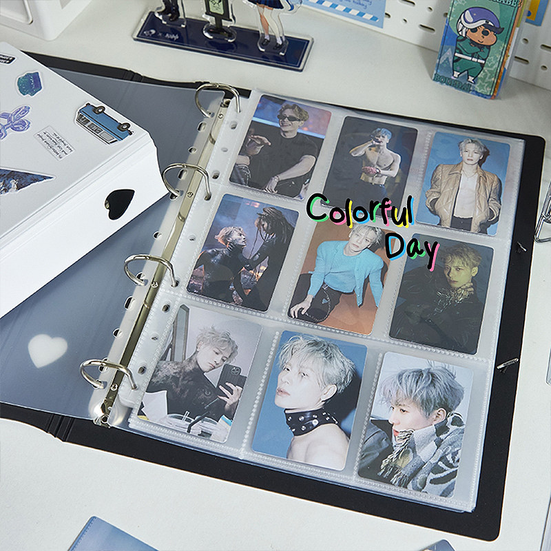 A4追星收纳九宫格卡册大容量相册相薄透明内页四宫格爱豆专辑小卡