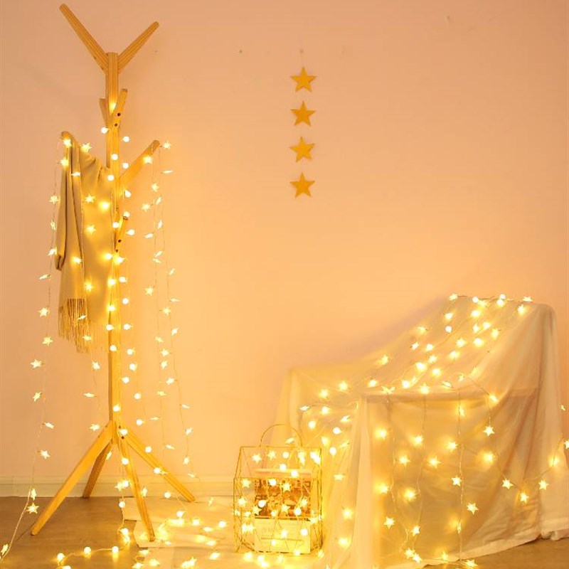 LED星星灯露营氛围灯摆摊夜市装饰小彩灯闪灯串灯满天星生日布置