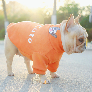 法宝宠物 狗狗秋冬高领卫衣麂皮绒秋冬保暖衣服可爱法斗巴哥柯基