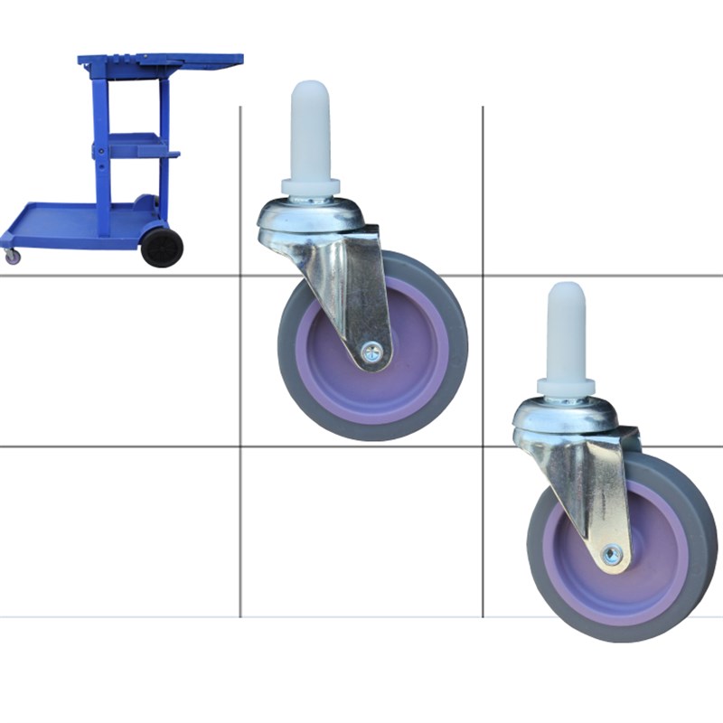 白云超宝超洁亮清洁车物业保洁车手推车用前轮大后轮轱辘小轮配件
