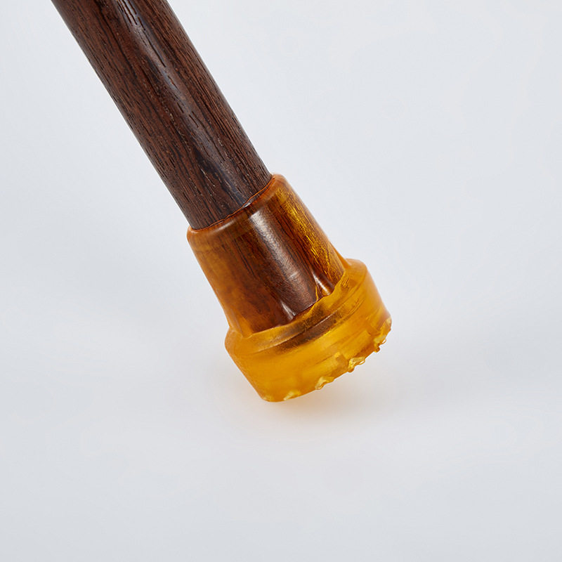 鸡翅木拐杖木质手杖配套滑垫适合老人使用厂家