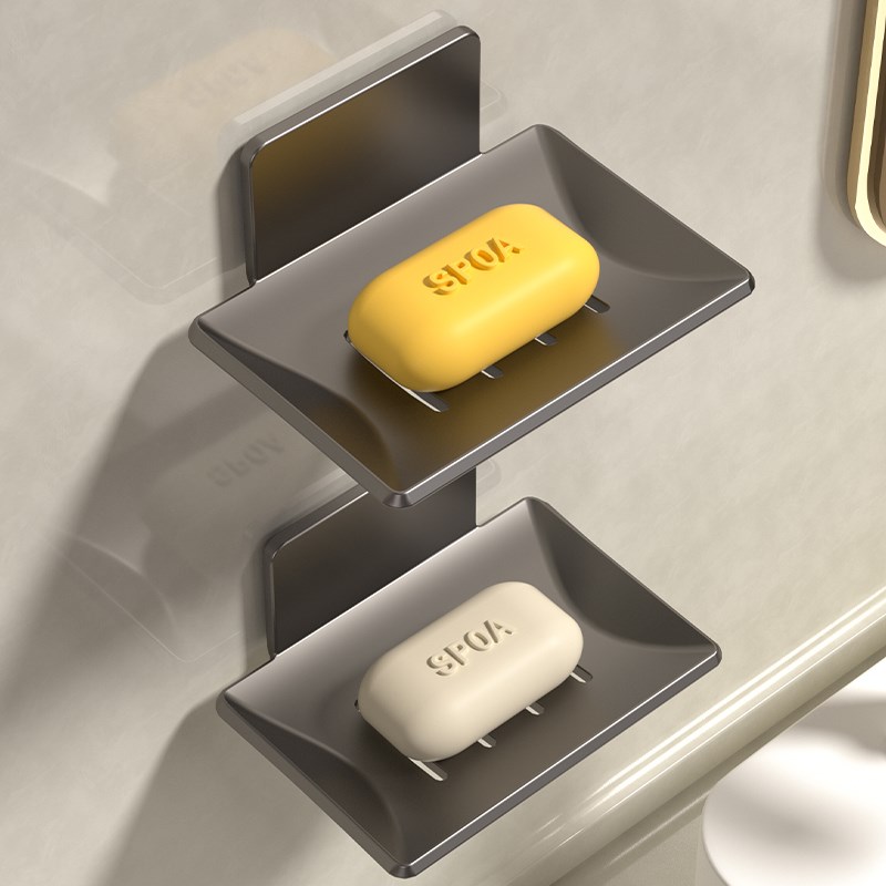 浴室肥皂盒壁挂式免打孔卫生间沥水肥皂架置物架创意家用香皂皂碟