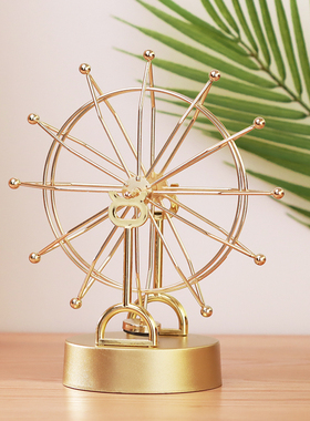 创意摩天轮彩球磁力永动仪摇摆器永动仪模型办公桌面摆件情侣礼物