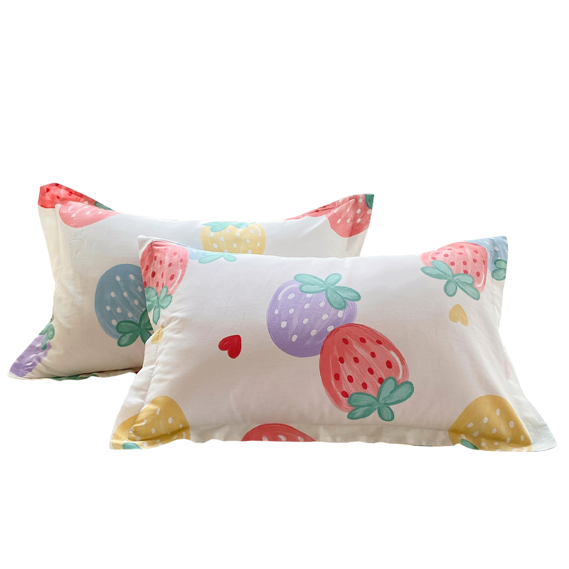 小清新纯棉枕头套一对装全棉单人48x74cm枕芯内胆套夏季整头枕套