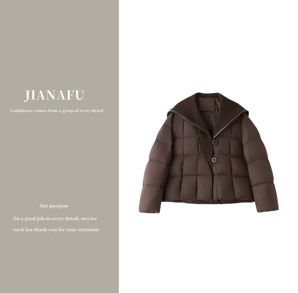 迦纳芙/JIANAFU2025年巨好看的羽绒服女短款冬季新款保暖宽松外套