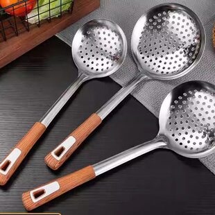 特厚316不锈钢大中小号漏勺厨房家用食品级大漏勺捞面捞水饺漏