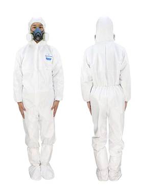 汉盾 HD-BP621 白色带帽连体式一次性防护服（PP40克）【无面罩】