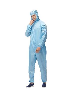 HANDUN汉盾 带帽连体式防静电工作服 蓝色 FZ-02-M1269