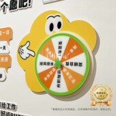 好运转盘标语文化墙小红书网红同款 办公室墙面装 饰创意互动墙贴