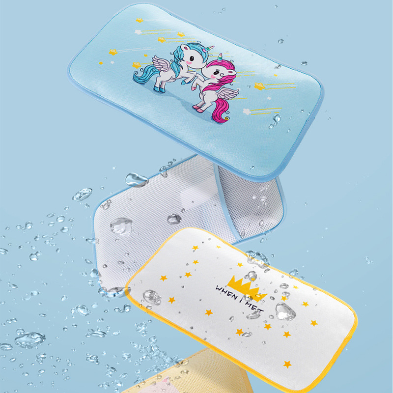 婴儿枕头荞麦壳芯冰丝夏天