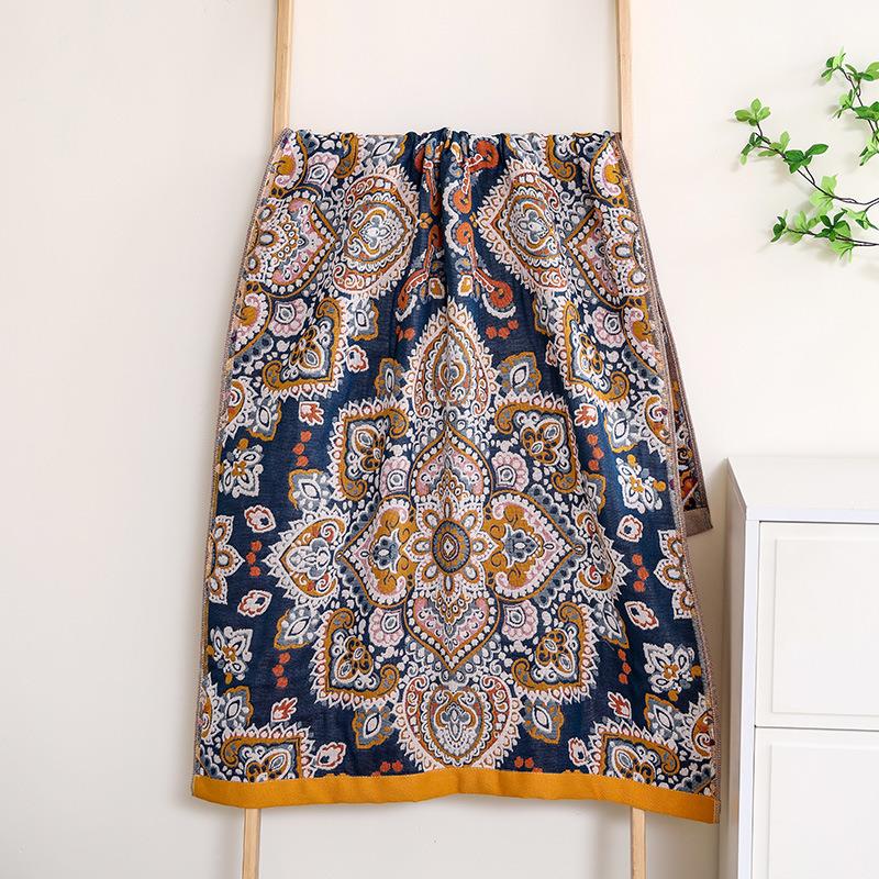 纱布浴巾2023新款全棉加大加厚高级家用纯棉吸水大人速干洗澡裹巾