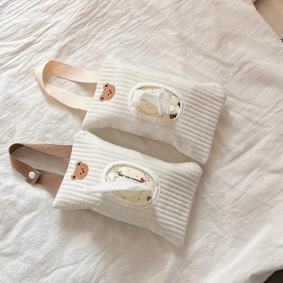 韩国ins风刺绣湿巾抽取外出便携