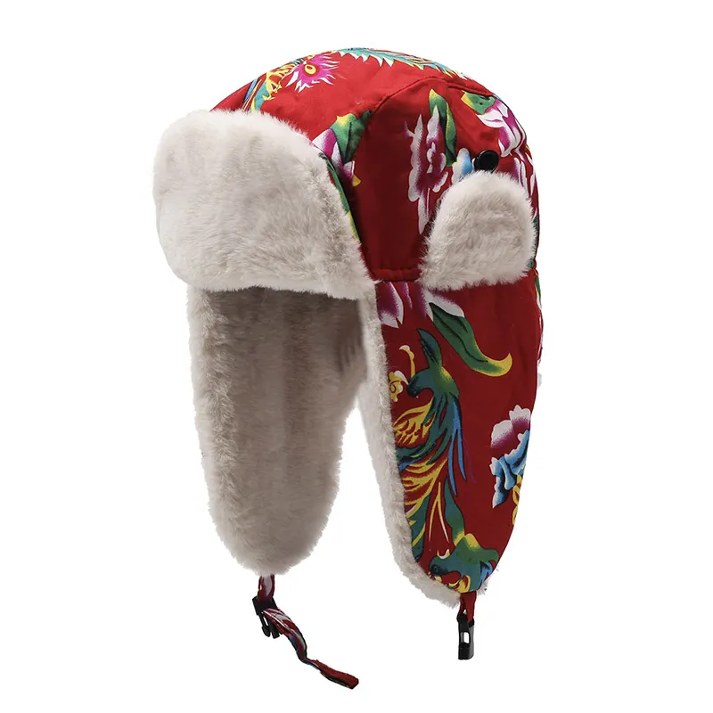 雷锋帽女冬季复古保暖可爱护耳