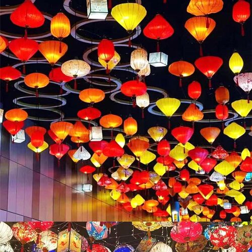 仿古风灯笼户外古镇街道通道布置异形花灯景区装饰灯笼越南灯笼