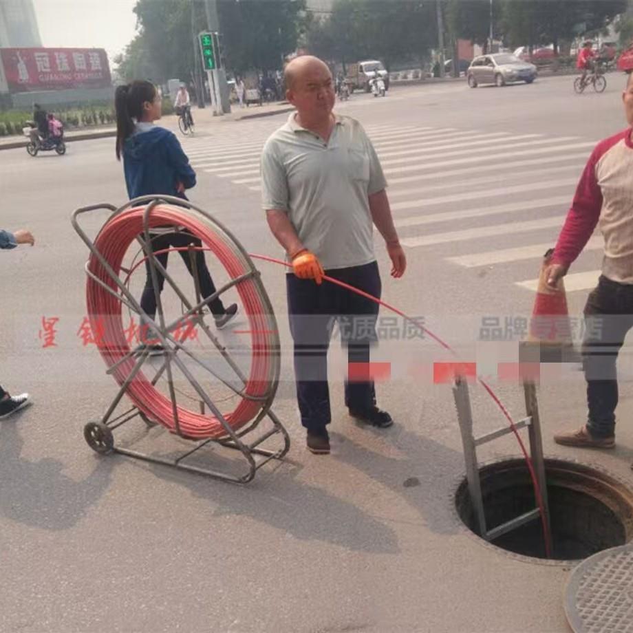 玻璃钢穿线器电工穿管器管道通管器带支架引线器电信施工工具