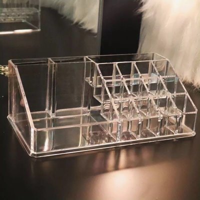 口红架化妆品收纳盒收纳盒指甲油 展示香水唇膏透明架彩妆架粉饼